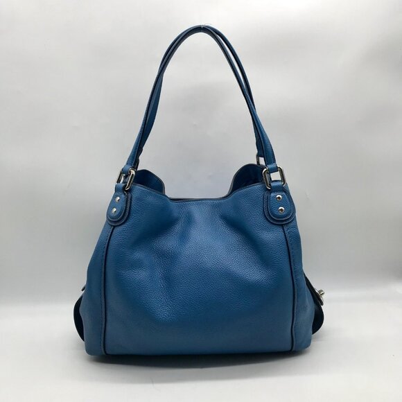 Coach Blue Pebbled Leather Edie 31 Shoulder Bag 57125 - Picture 2 of 11